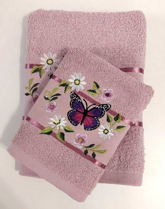 Махровое полотенце "Махаон"-лаванда 50*90 см. хлопок 100%