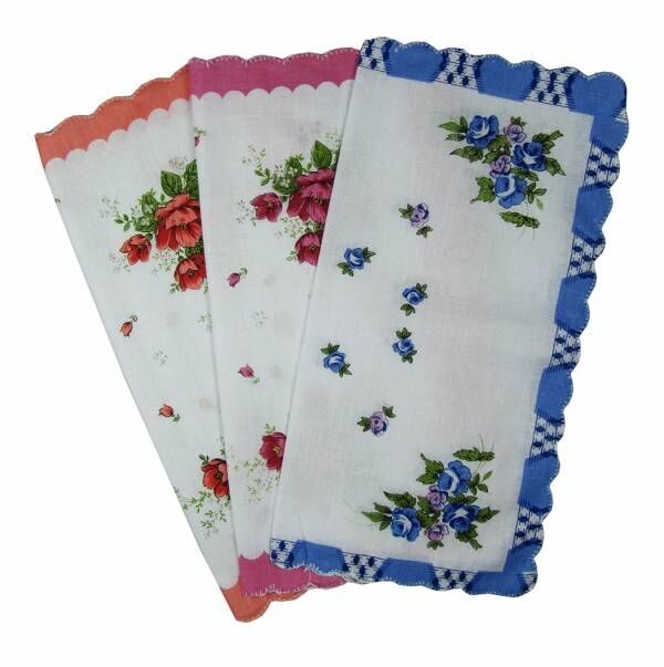 Набор носовых женских батистовых платков 